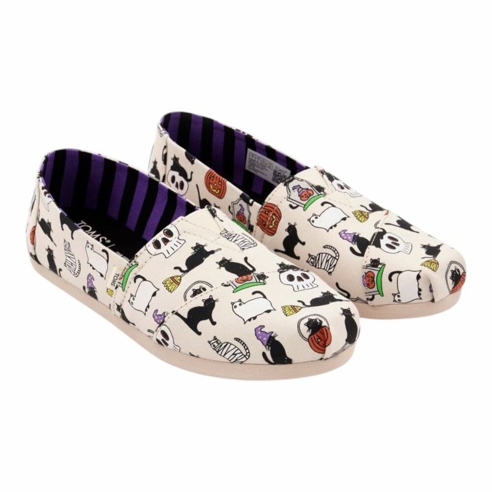 TOMS Women’s Glow In The Dark Halloween Alpargata Flats Size 5.5